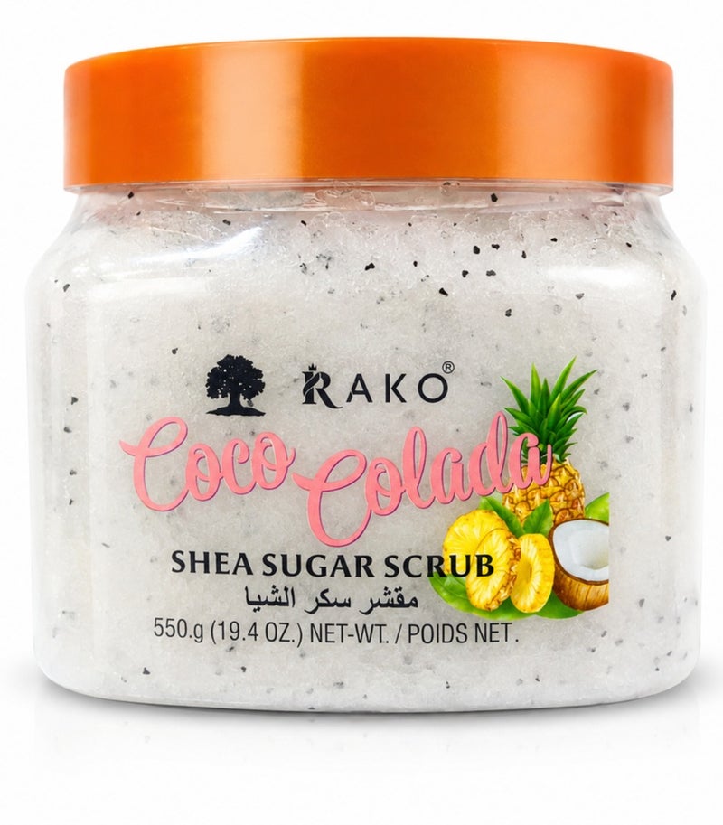 RAKO Coco Colada Shea Sugar Scrub for Nourishing Essential Body 550g - Image 1