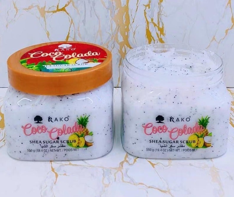 RAKO Coco Colada Shea Sugar Scrub for Nourishing Essential Body 550g - Image 4