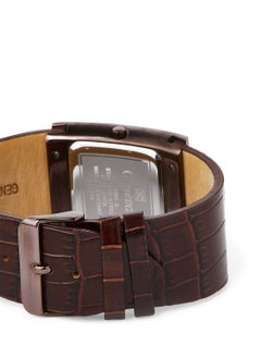 GENEVAL Leather Strap Analog Wrist Watch GLS044GOO - 34mm - Brown  - Image 3
