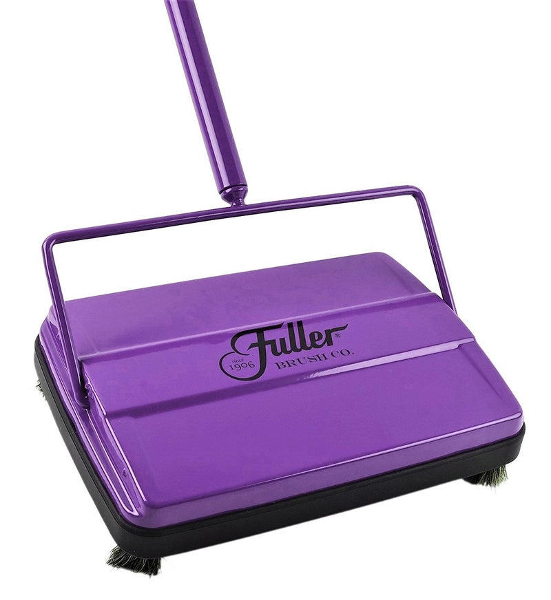 fuller brush Fuller Brush 17032 Electrostatic Carpet  Floor Sweeper  9 Cleaning Path  Lightweight  Ideal for Crumby Messes  Works On Carpets  Hard Floor Surfaces  Purple 