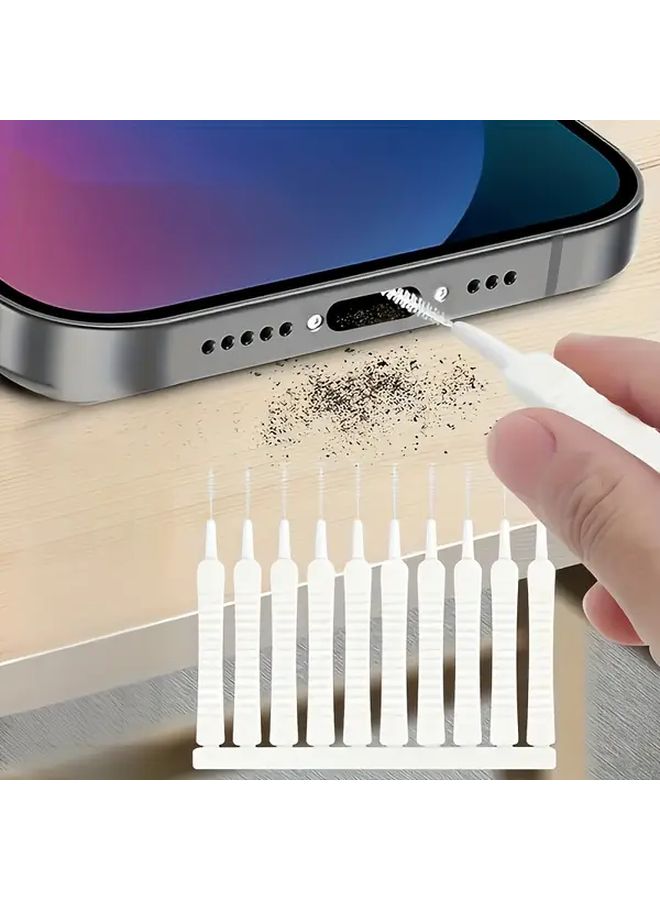 10 Pcs White Ultra Thin Cleaning Tool Kit For Electronics And Household Items - Image 3