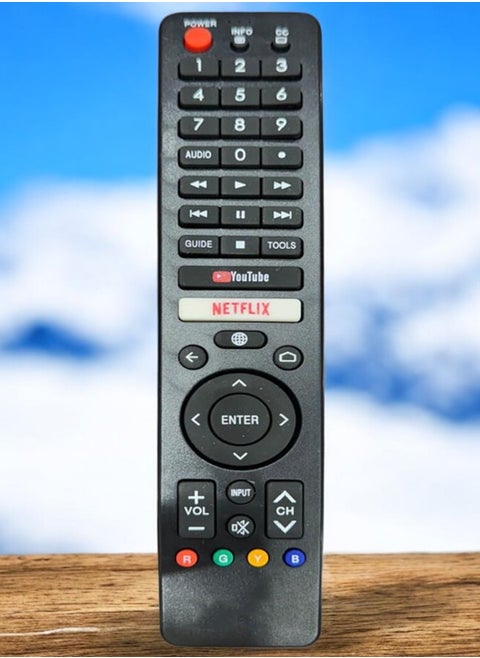 Universal Smart TV Remote with YouTube Shortcut Buttons for Seamless Navigation