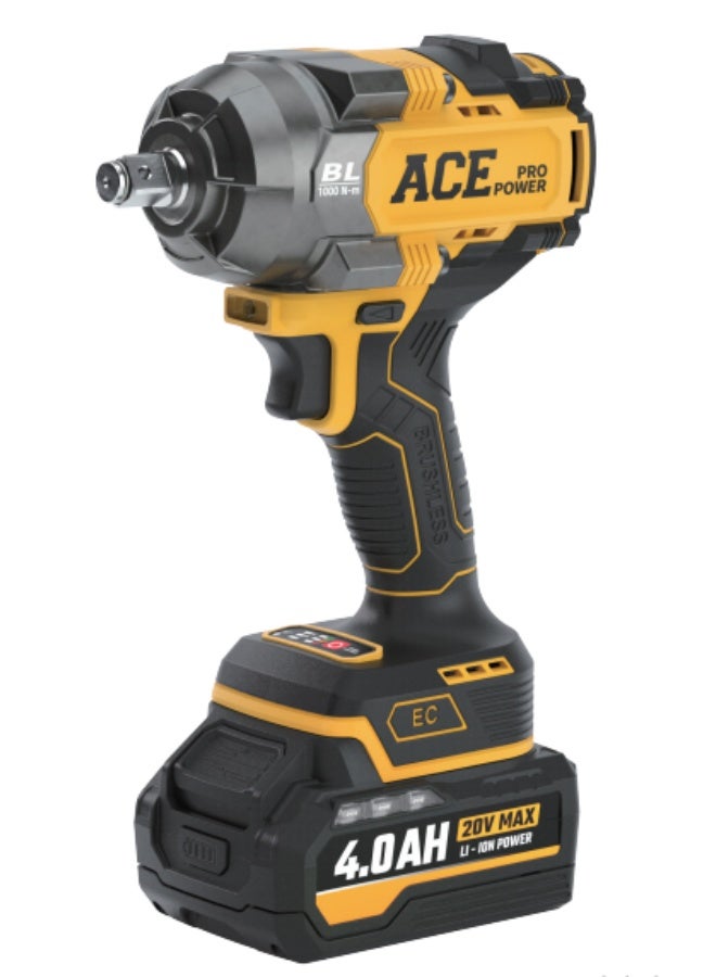 ACE Lithium-Ion Impact Wrench 20V 1500NM Brushless /APLIW2001 - Image 2