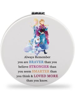 SEIRAA SEIRAA Elsa and Anna Pocket Mirror Olaf Makeup Mirror Elsa and Anna Gifts Olaf Gifts for Women Elsa and Anna Merch (2 Princess) 