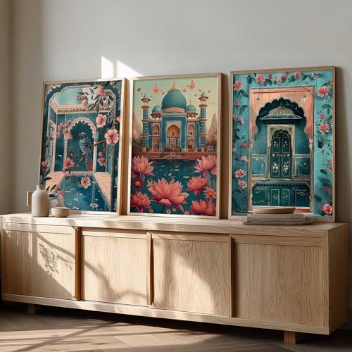 kotart Decorative Traditional Wall Art Home Decor | Madhubani Paintings With Frame For Living Room Bed Room Hotel Wall Decor Digital Reprint Set of 3 (13X17 inch) - Image 5