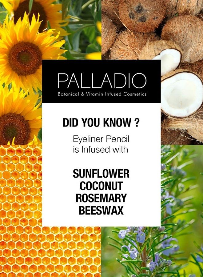 PALLADIO Wooden Eyeliner Pencil, Thin Pencil Shape, Easy Application, Firm yet Smooth Formula, Perfectly Outlined Eyes, Contour and Line, Long Lasting, Rich Pigment, Taupe - Image 4