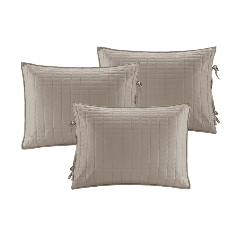 Comfort Spaces Daybed Cover - Luxe Double Sided-Quilting, All Season Cozy Bedding with Bedskirt, Matching Shams, Kienna Taupe 75"x39" 5 Piece - Image 4