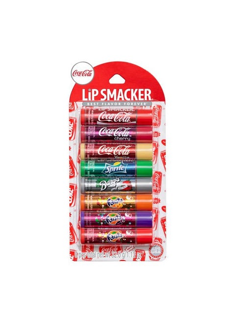 Coca-Cola Flavored Balm, 8 Count, Flavors Coke, Cherry Vanilla Sprite, Root Beer, Orange Fanta, Grape Strawberry Fanta