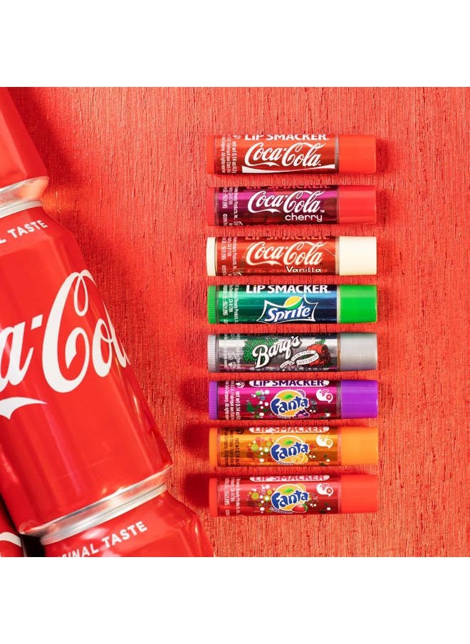 Coca-Cola Flavored Balm, 8 Count, Flavors Coke, Cherry Vanilla Sprite, Root Beer, Orange Fanta, Grape Strawberry Fanta