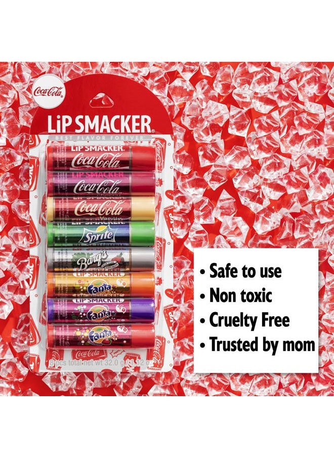 Coca-Cola Flavored Balm, 8 Count, Flavors Coke, Cherry Vanilla Sprite, Root Beer, Orange Fanta, Grape Strawberry Fanta