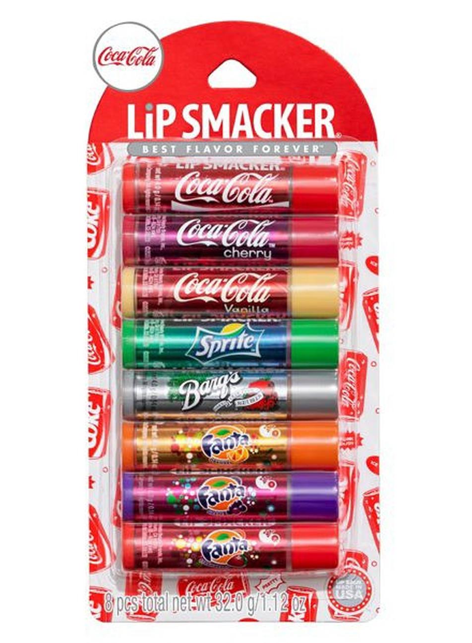 Lip Smacker Coca-Cola Flavored Balm, 8 Count, Flavors Coke, Cherry Vanilla Sprite, Root Beer, Orange Fanta, Grape Strawberry Fanta