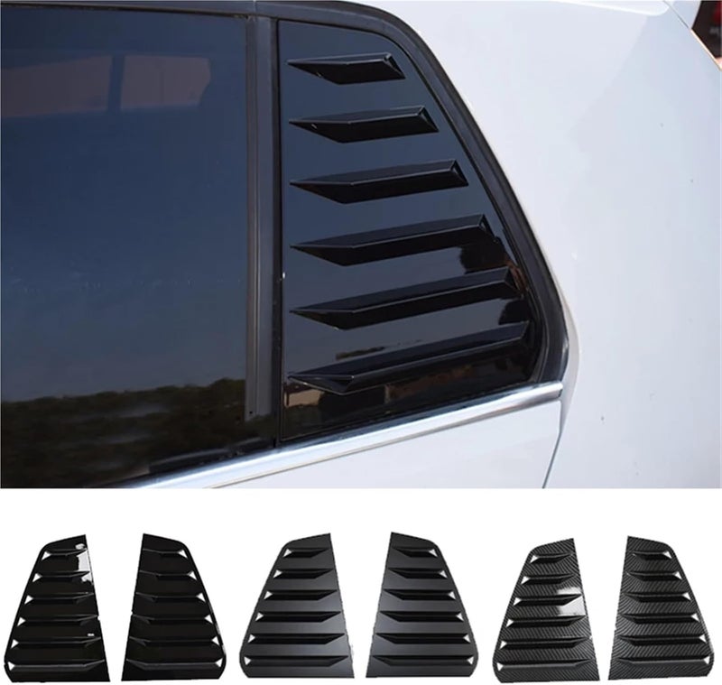 2PCS Compatible with VW Golf MK6 MK7 MK7.5 GTI R 2003-2020 Car Rear Shutter Cover Trim Window Louver Side Vent Trim(Golf 7 Glossy) - Image 2