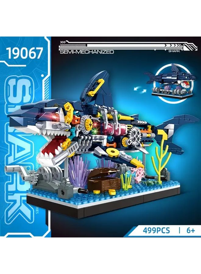 Mechanical Shark Building Set 499 Pcs STEM Educational Ocean Toy Gift - Image 3