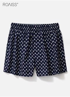 roaiss 4-Piece Men's Loose Underwear Pure Cotton Plaid Home Shorts Unconstrained And Comfortable Underwear  - Image 4