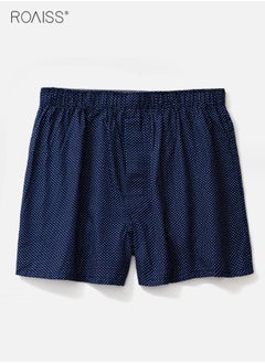 roaiss 4-Piece Men's Loose Underwear Pure Cotton Plaid Home Shorts Unconstrained And Comfortable Underwear  - Image 3