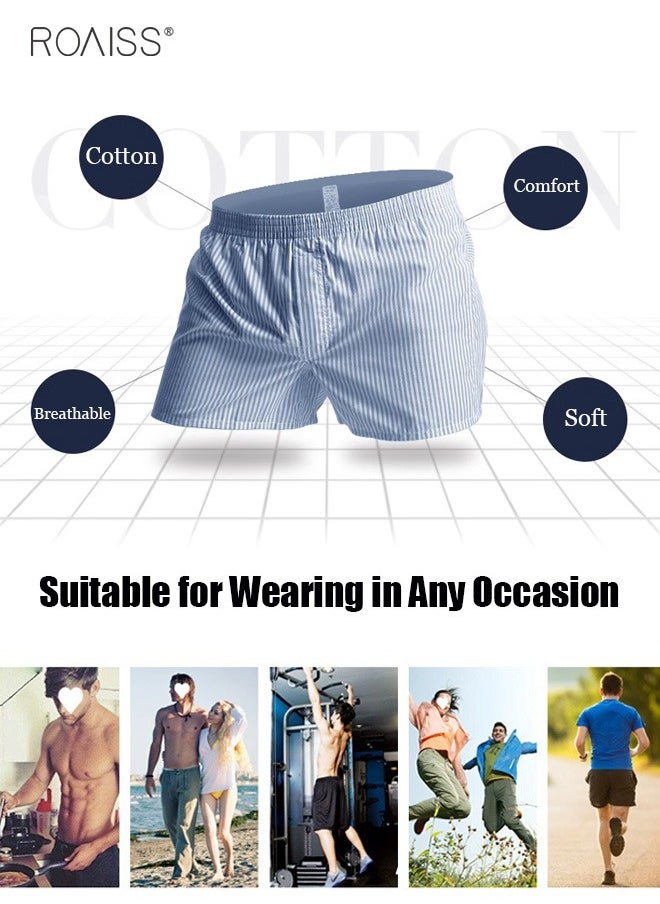 4-Piece Men's Loose Underwear Pure Cotton Plaid Home Shorts Unconstrained And Comfortable Underwear - pzsku/Z44139CDC72893602F5C9Z/45/_/1701309393/1cfb1766-08ae-4f5c-a021-7ecb3d48db21