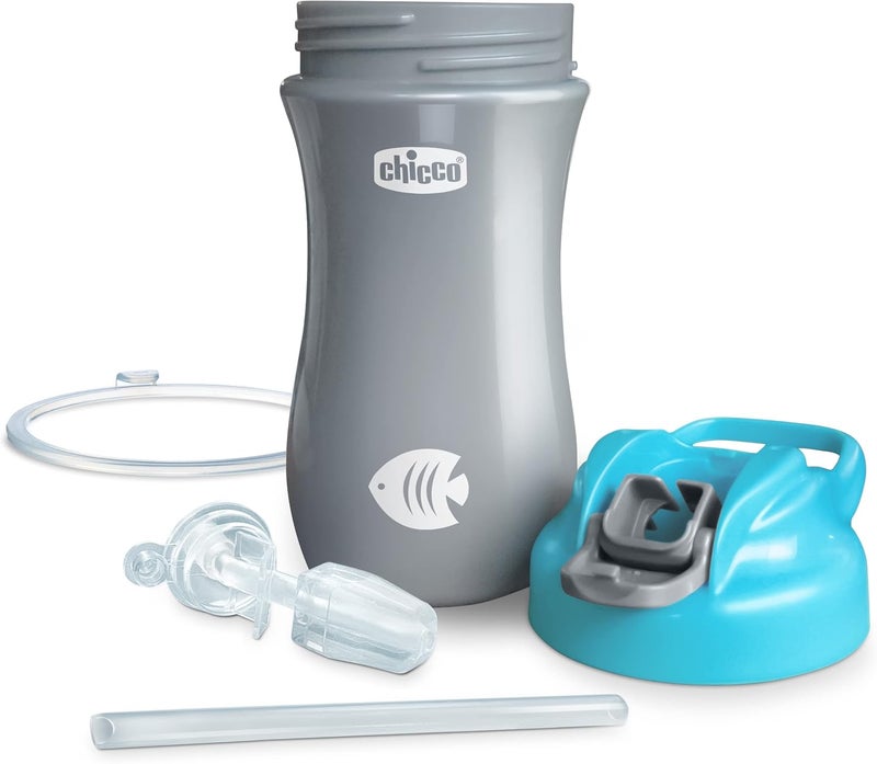 Chicco Soft Spout Tumbler Spill-Free 12oz Teal/Silver 18m+ (1pk) - Image 5
