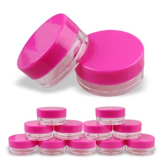 PMLAND Clear Plastic Cosmetic Containers with Pink Screw Lid for Eye Shadow Cream Nail Polish Balm Makeup Samples  50 Containers with 50 Lids - pzsku/Z4413B56BFAADC1C4C927Z/45/1747233839/11b62270-fc10-4182-a29e-47fd0c38fc12