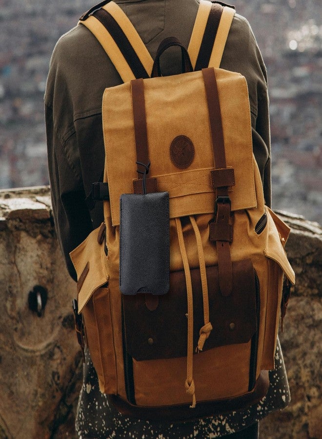 Gloppie 2 Pack Luggage Tags for Suitcases Travel Bag PU Leather Luggage Tags with Privacy Cover Black - Image 5