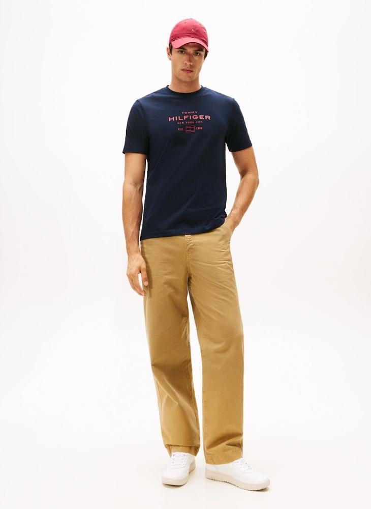TOMMY HILFIGER Graphic Logo Crew Neck T-Shirt - Image 4