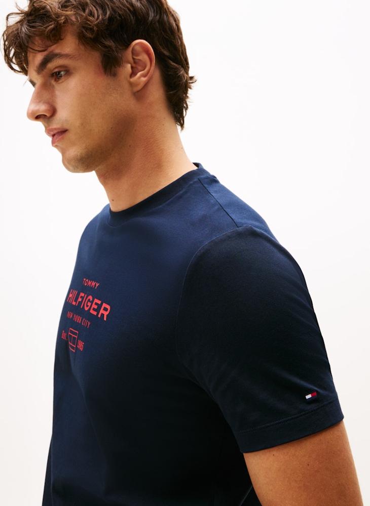 TOMMY HILFIGER Graphic Logo Crew Neck T-Shirt - Image 3