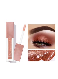Liquid Glitter Eyeshadow, SYOSI Highly Pigmented Metallic Eye Shadows & Eyeliner Pen, Sparkling Shimmer Eyes Makeup Waterproof Long Lasting Quick-Drying Eye Shadow Make up Kits(Elegant Orange)