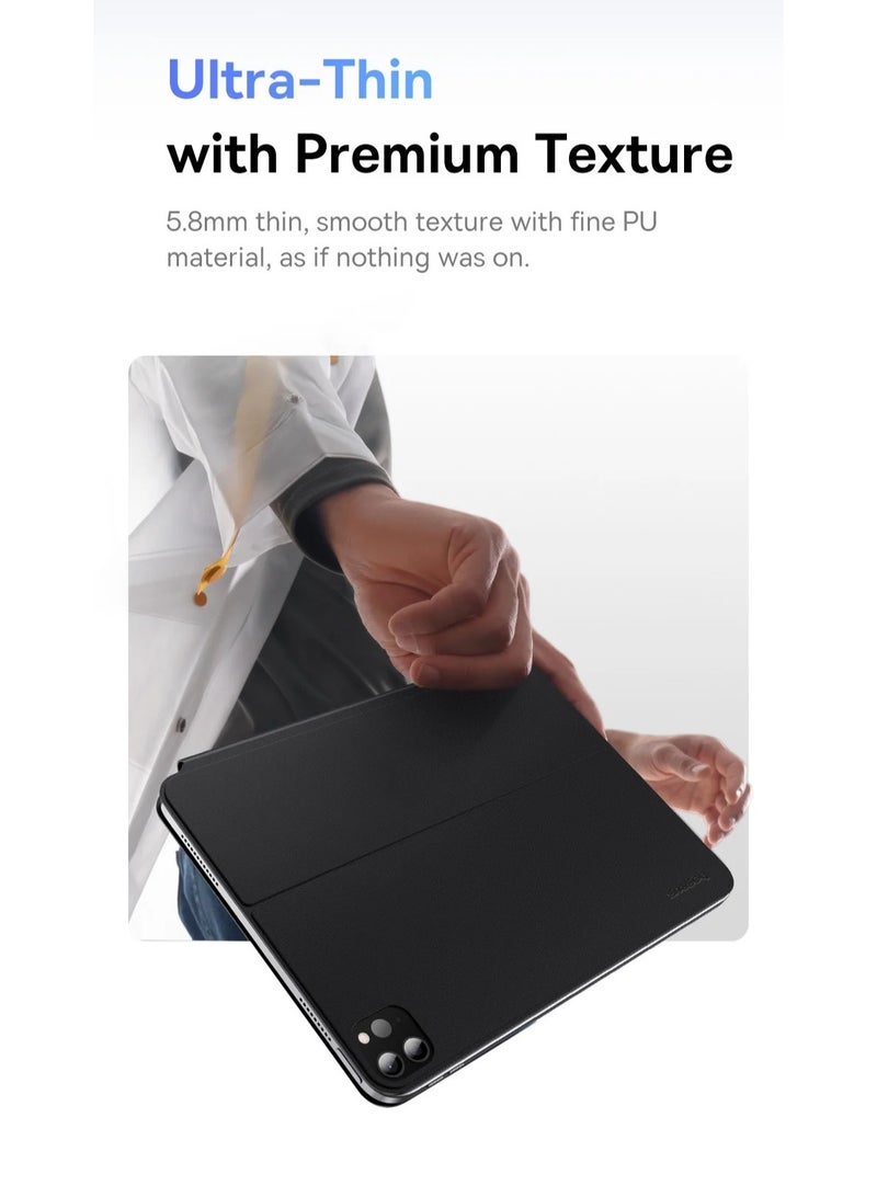 بيسوس حافظة لوحة مفاتيح مغناطيسية لجهاز iPad Air4/Air5 10.9″ /Pad Pro (2018/2020/2021/2022) 11″ حافظة لوحة مفاتيح قابلة للفصل بتقنية بلوتوث 5.3 فولت لجهاز iPad الجيل العاشر، رفيعة للغاية وعمر بطارية طويل يصل إلى 150 ساعة - Image 5
