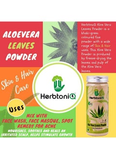 Herbtoniq 100% Natural Aloe Vera Leaves Bedda Nut And Hibiscus Flower Powder For Hair Pack And Face Pack (450G)  - Image 3