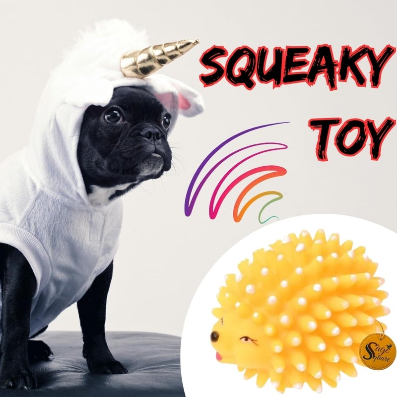 Sage Square Squeaky Porcupine: Fun, Engaging & Durable for Dogs & Cats, Satisfies Chewing & Play Instincts, Interective Toy, Keep Your Pet Entertained, Stressfree and Happy - Image 5