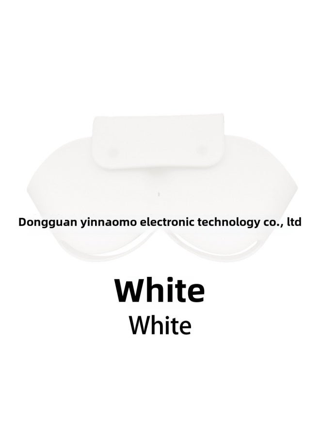 Applicable To Apple AirPods Max Headset Protective Cover Silicone Storage Bag Drop-resistant Dustproof Sleep Headset-Color:White-Model:Silicone Storage Bag