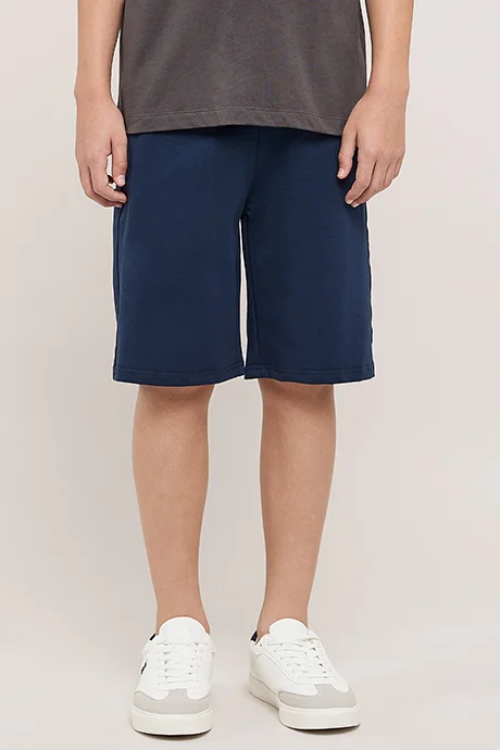 أر أند بي Solid Shorts with Drawstring Waist