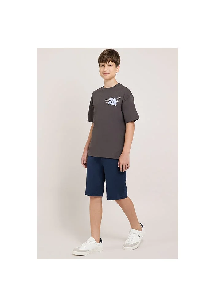 R&b Solid Shorts with Drawstring Waist