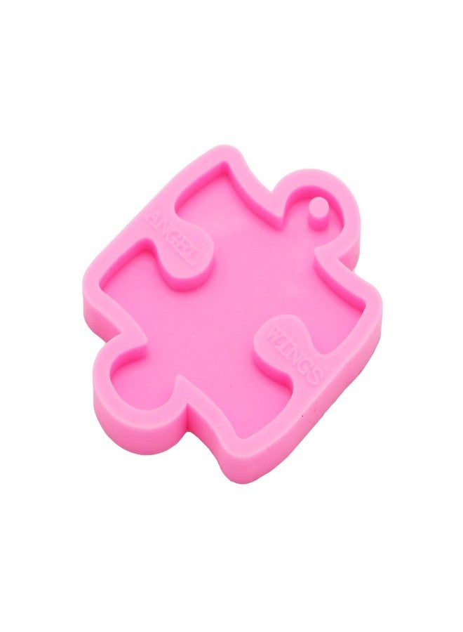 Angel Wings 2Pcs Puzzle Silicone Molds Necklace Keychain Mold Keychain Resin Jewelry Making Silicone Mold Handmade Craft Tool Keychain Silicone Mould - Image 5