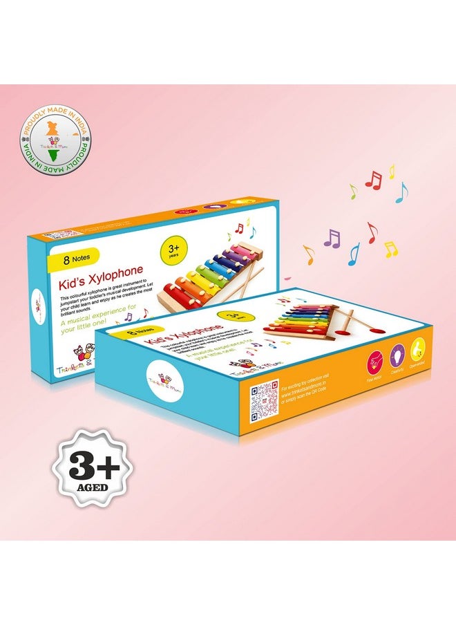 ترينكتس آند مور - Trinkets & More® - إكسيليفون للأطفال (حجم كبير) آلات موسيقية خشبية لعبة البيانو للأطفال الصغار من عمر 6 أشهر فما فوق (عبوة من قطعة واحدة). - Image 1