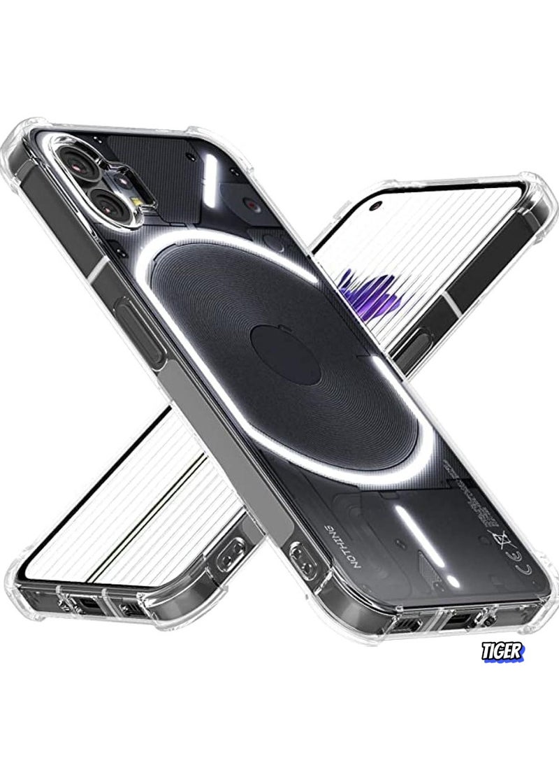 TIGER Clear Back Case Compatible with Nothing Phone 1 – Soft Silicone Shockproof Bumper, Air Cushion Protection, Anti-Scratch Protective Cover for Nothing Phone 1, Durable and Stylish - Image 1