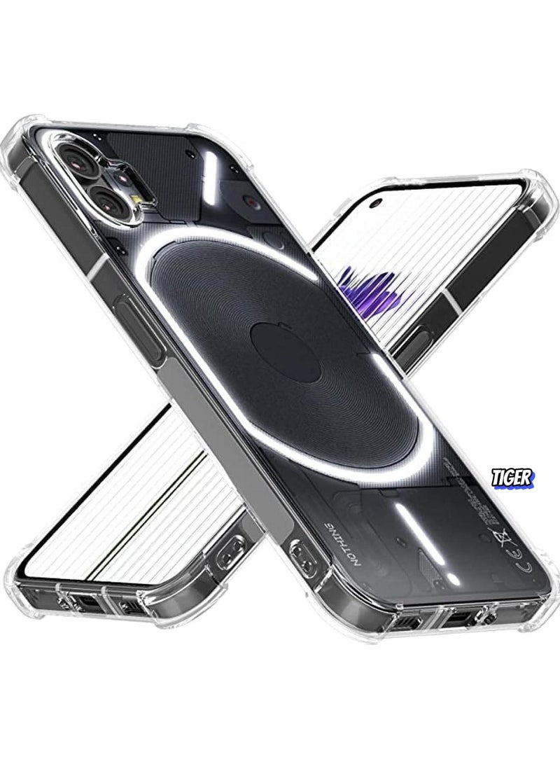 TIGER Clear Back Case Compatible with Nothing Phone 1 – Soft Silicone Shockproof Bumper, Air Cushion Protection, Anti-Scratch Protective Cover for Nothing Phone 1, Durable and Stylish - Image 2