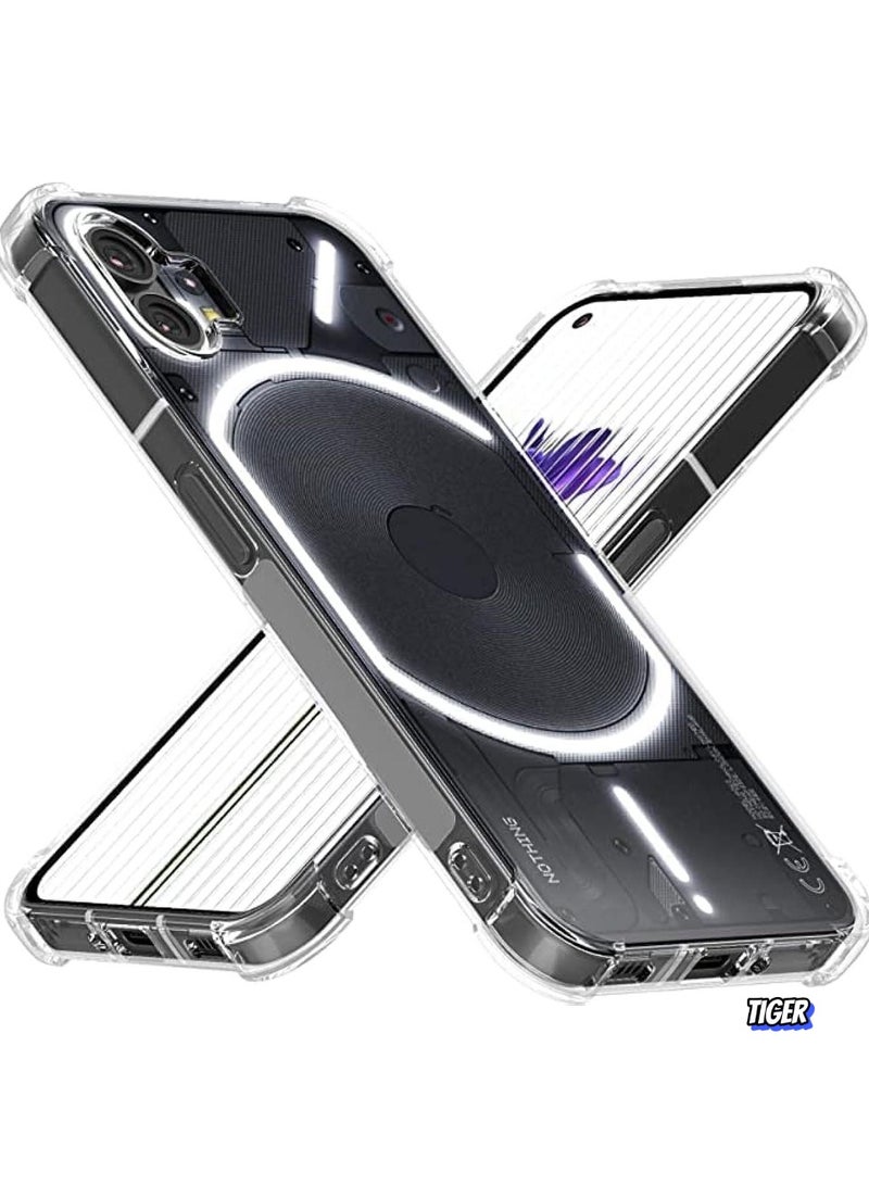 TIGER Clear Back Case Compatible with Nothing Phone 1 – Soft Silicone Shockproof Bumper, Air Cushion Protection, Anti-Scratch Protective Cover for Nothing Phone 1, Durable and Stylish - Image 5