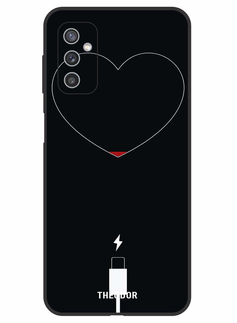 Theodor Protective Case Cover For SAMSUNG GALAXY M52 5G Heart Battery Low - Image 1