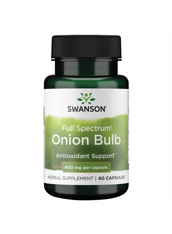 SWANSON Full Spectrum Onion (Bulb) 400 Milligrams 60 Capsules - Image 1