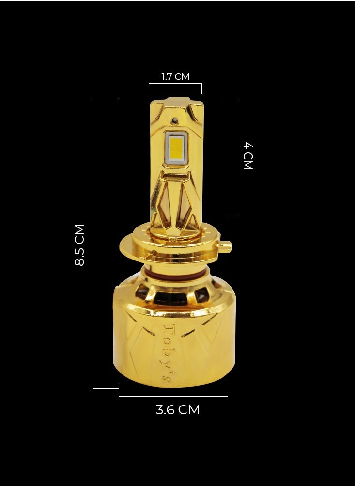 Toby's Toby's U9 Bulbs, 2024 Upgraded 200W 20000LM Lighting Bulb with fan, 6500K Cool IP68 Waterproof, Pack of (H7)  - Image 2