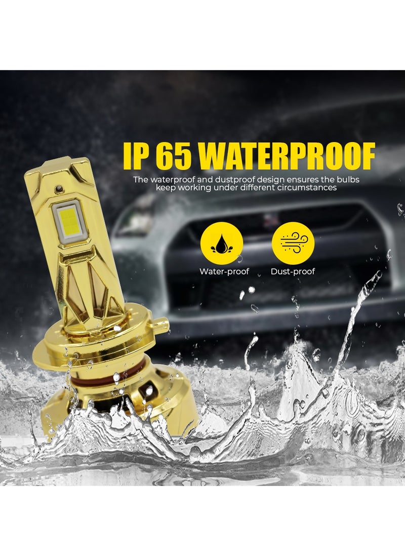 Toby's Toby's U9 Bulbs, 2024 Upgraded 200W 20000LM Lighting Bulb with fan, 6500K Cool IP68 Waterproof, Pack of (H7)  - Image 5