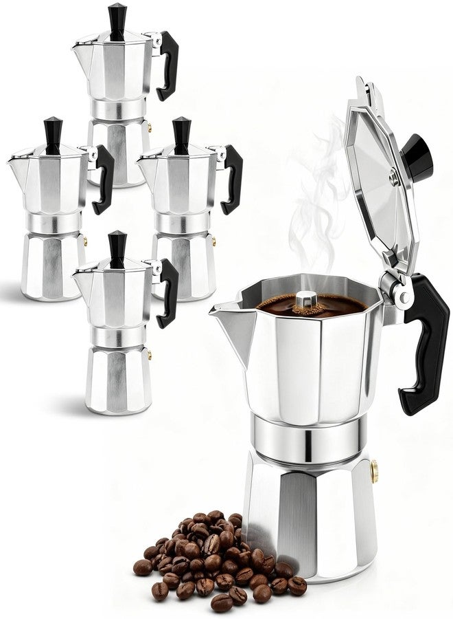 Suttmin 4 Pcs Stovetop Espresso Maker Bulk (1 Cup 50 Ml), a Baby Is Brewing Coffee Baby Shower Favors Wedding Guest Party Favors Babys Shower Gifts for Italian and Cuban Coffee Maker Cafeteras Moka Pot - Image 1