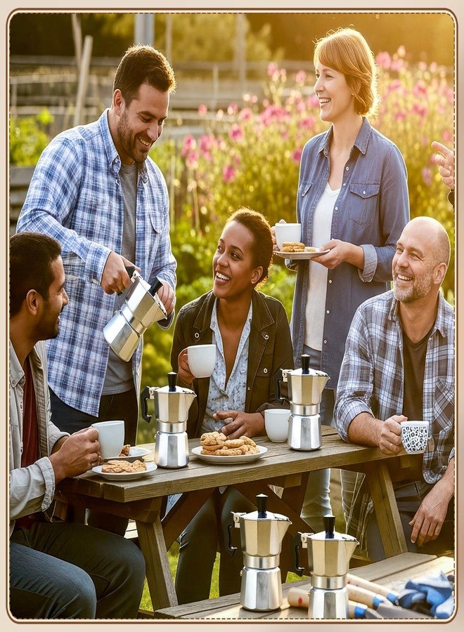 Suttmin 4 Pcs Stovetop Espresso Maker Bulk (1 Cup 50 Ml), a Baby Is Brewing Coffee Baby Shower Favors Wedding Guest Party Favors Babys Shower Gifts for Italian and Cuban Coffee Maker Cafeteras Moka Pot - Image 2