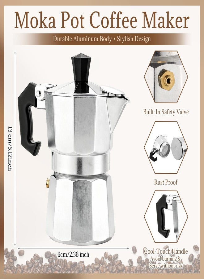 Suttmin 4 Pcs Stovetop Espresso Maker Bulk (1 Cup 50 Ml), a Baby Is Brewing Coffee Baby Shower Favors Wedding Guest Party Favors Babys Shower Gifts for Italian and Cuban Coffee Maker Cafeteras Moka Pot - Image 3