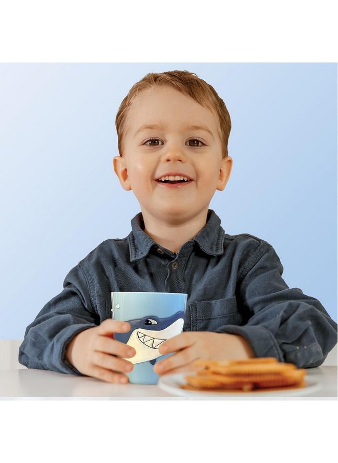 Lily's Home Lily’s Home 3D Great White Shark Tumbler for Kids, Fun Novelty Reusable Toddler and Kids Cup, Bathroom Rinse Cup, BPA-Free Plastic, Ideal for Kids 3-6, Unbreakable and Shutterproof.(1, Shark) 10 Ounce  - Image 2