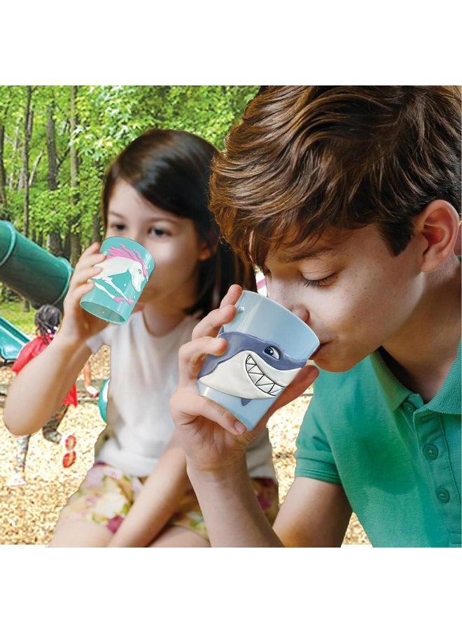 Lily's Home Lily’s Home 3D Great White Shark Tumbler for Kids, Fun Novelty Reusable Toddler and Kids Cup, Bathroom Rinse Cup, BPA-Free Plastic, Ideal for Kids 3-6, Unbreakable and Shutterproof.(1, Shark) 10 Ounce  - Image 4