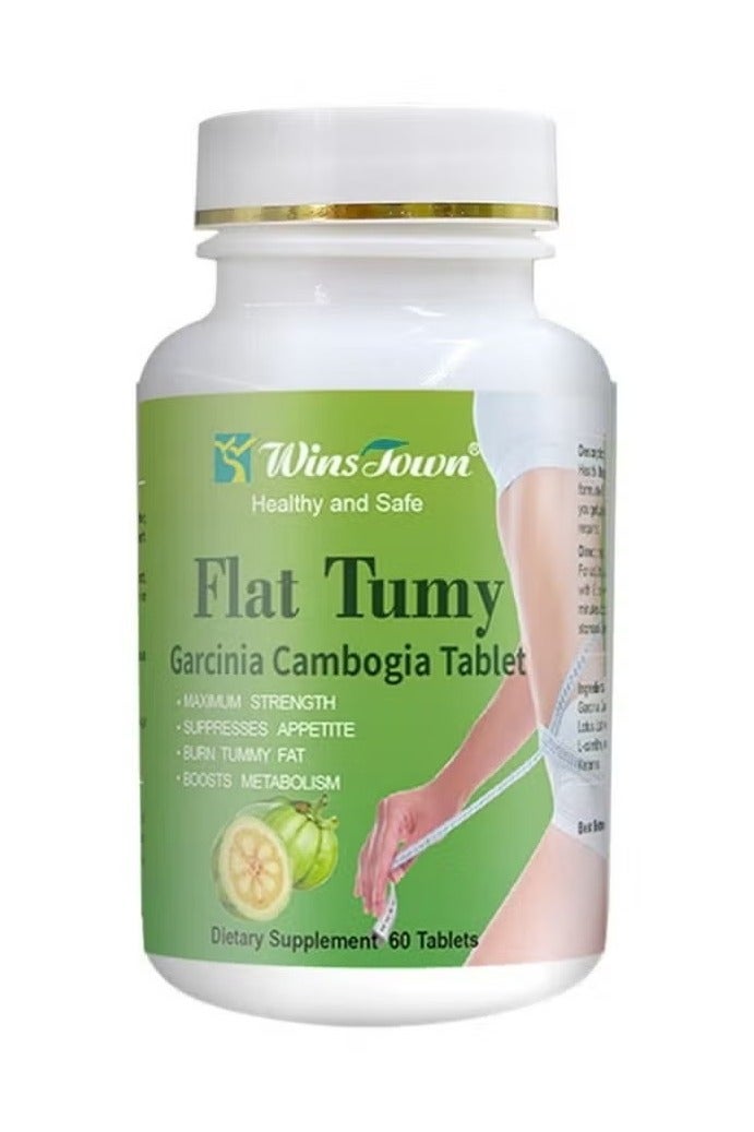 وينز تاون رقيقة شقة بطن أقراص,Detox بطن شقة بطن غارسينيا كامبوجيا أقراص, التخسيس النظام الغذائي الهضم,التمثيل الغذائي,شقة بطن غارسينيا , آمنة مكافحة الشيخوخة حبوب فقدان الوزن حرق الدهون وتخسيس 60 أقراص ﻿ - Image 1