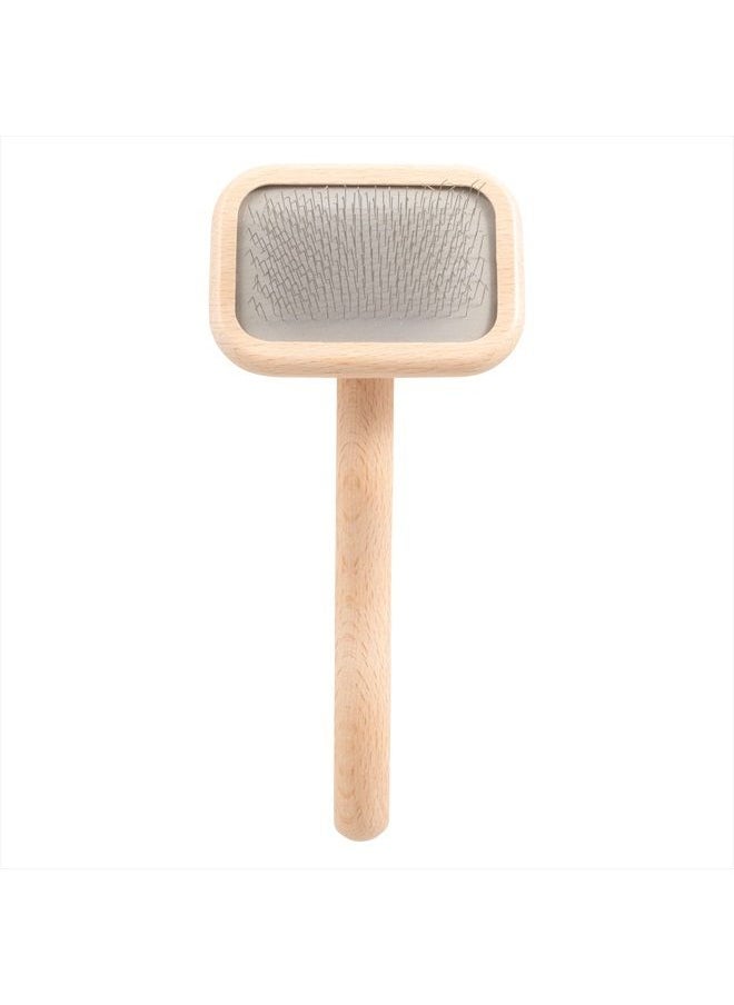 Chris Christensen Mark I Slicker Brush, Groom Like a Professinal, Stainless Steel Pins, Lightweight Beech Wood Body, Ground and Polished Tips, Extra Small  - Image 1