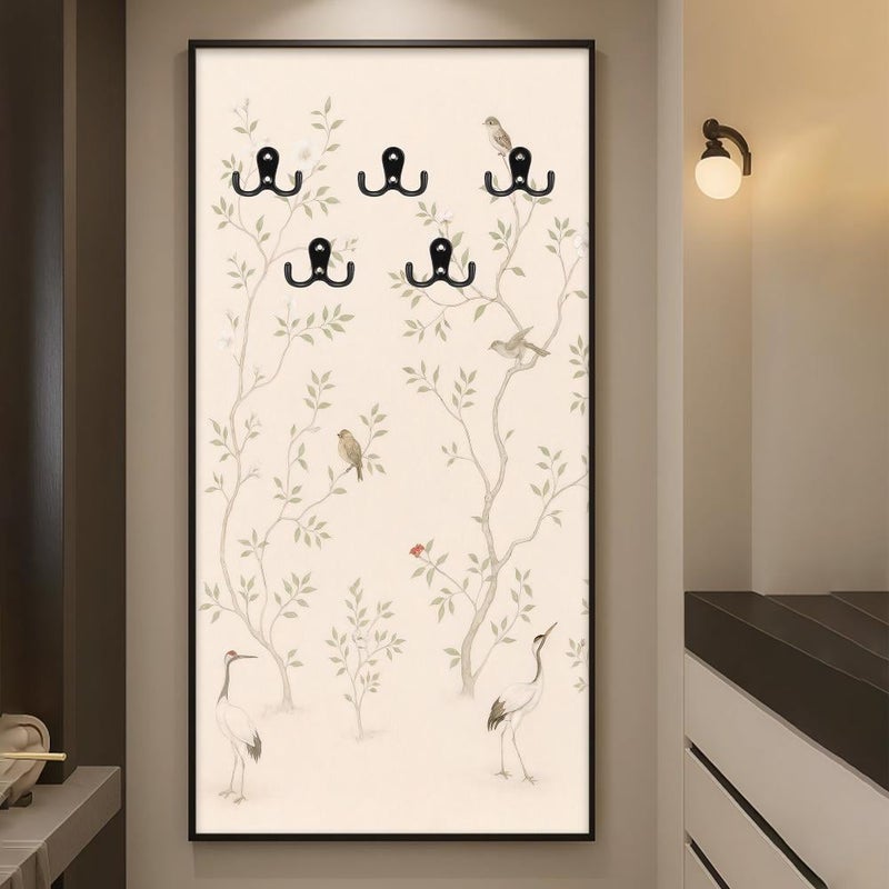 4gdran Decorative Canvas Painting with Hooks for Hanging Clothes - Image 1