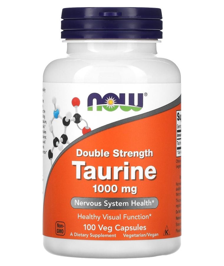 now Taurine 1000 mg 100 Veg Capsules